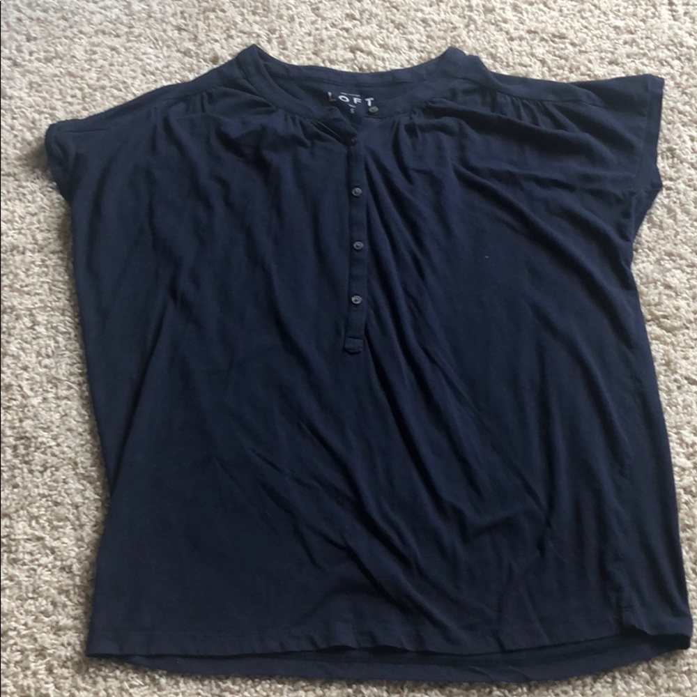 LOFT Navy Top Size Small